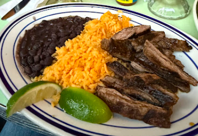Cafe Habana signature dishes Grilled Chicken & Salsa Verde Burrito
Grilled Marinated Skirt Steak Plate
Chicken Quesadilla